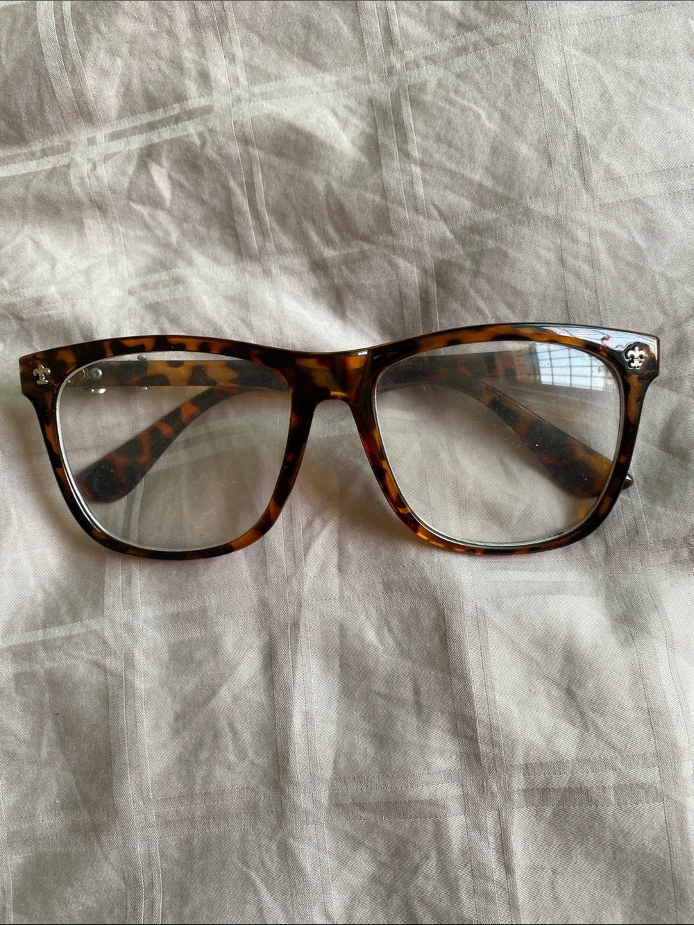 SHEIN Tortoiseshell Brown Square Men's Glasses